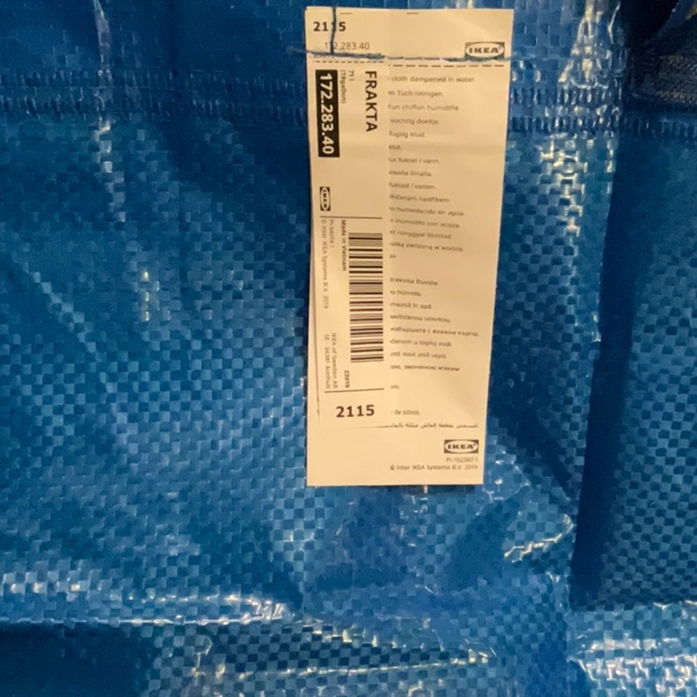 IKEA 2 FRAKTA extra Large BLUE Shopping Tote Bags NEW - Picture 6 of 6